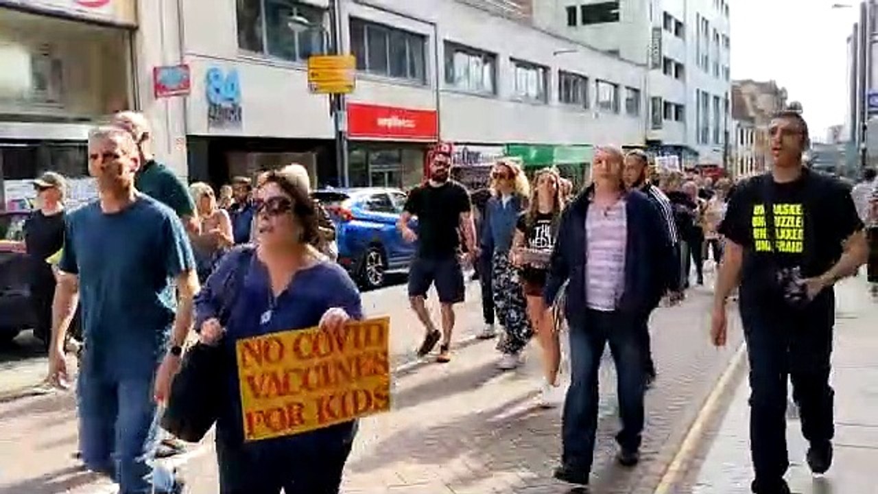 Freedom Protest in Leeds city centre