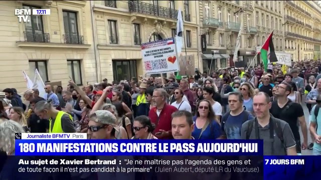 Manifestation anti-pass sanitaire: à Paris, le cortège est en train de se disperser