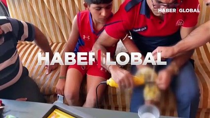 Mardin'de elleri kelepçeye sıkışan çocuğu itfaiye kurtardı