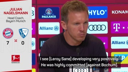 下载视频: Let Leroy play - Nagelsmann praises 'full throttle' Sane