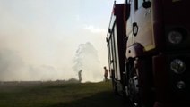 Bombeiros combatem incêndio em vegetação na Região do Lago