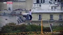 Fransız ip cambazı yerden 70 metre yüksekte 600 metre yürüdü