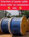 Overview of the 'power cable drum rollers'.