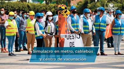 Simulacro Nacional 2021. ¿Qué hacer si te "agarra" en el metro, cablebús o centros de vacunación?