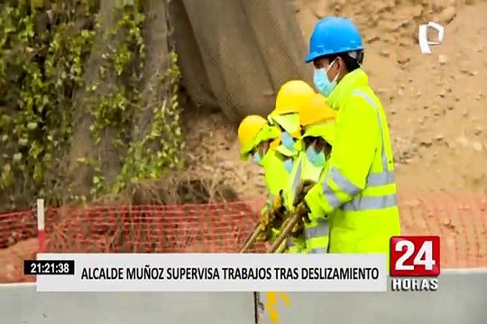 Costa Verde: alcalde Muñoz supervisó los trabajos tras deslizamientos