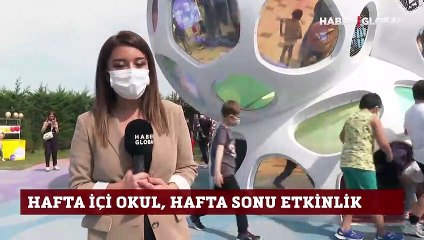 Hafta sonu çocuklar açık havada eğlendi