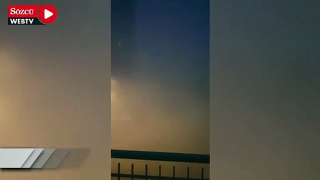 İstanbul'daki fırtına kameraya böyle yansıdı