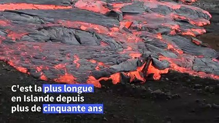 Islande: éruption volcanique la plus longue depuis plus de 50 ans