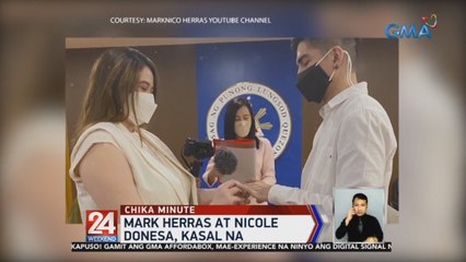 Mark Herras at Nicole Donesa, kasal na | 24 Oras Weekend