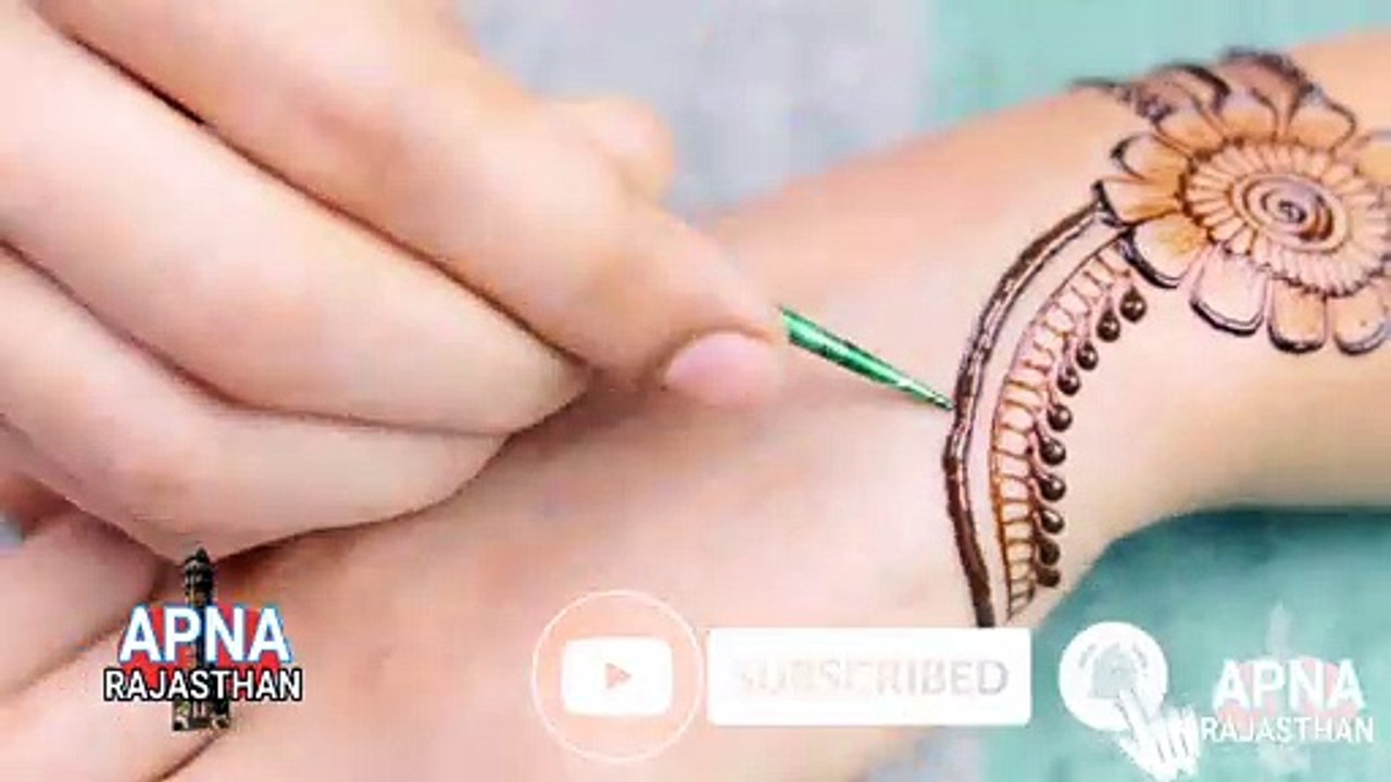 Stylish & Gorgeous full hand mehndi designs | Henna Easy Simple Mehndi design - cotton bud Mehendi design front hand