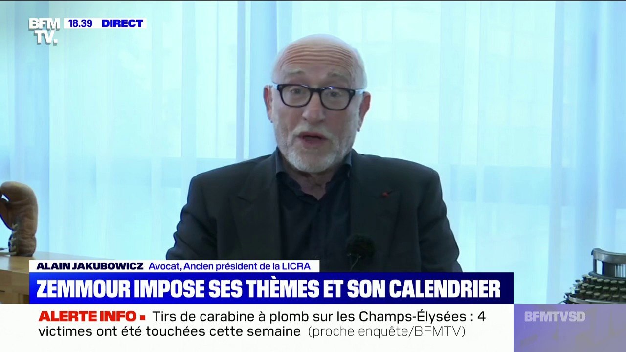 Pour l'ancien président de la Licra Alain Jakubowicz, "Éric Zemmour crache sur la France"