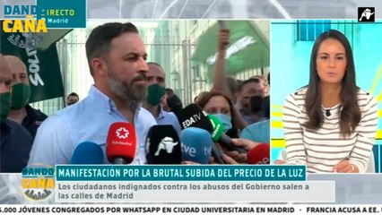 Santiago Abascal: 'Estamos con el único sindicato que ha salido a la calle por la luz'