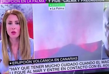 Y en La Sexta preguntándole a un experto como pueden los bomberos apagar el volcán de La Palma