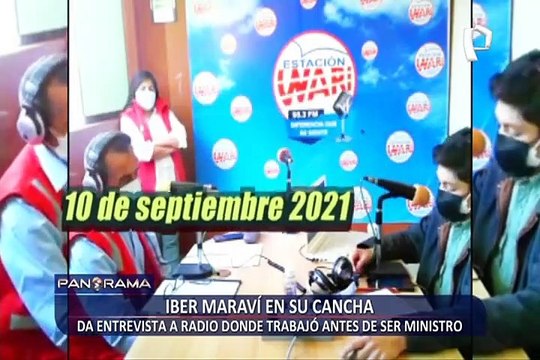 Iber Maraví en su cancha: da entrevista a radio donde trabajó antes de ser ministro