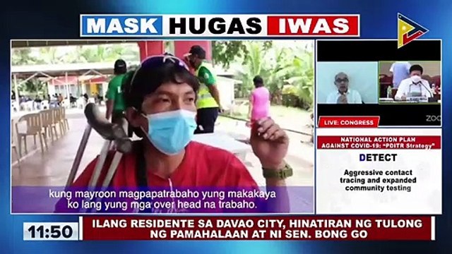 Ilang residente sa Davao City, hinatiran ng tulong ng pamahalaan at ni Sen. Bong Go