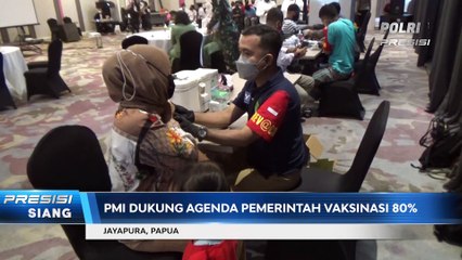 Polda Papua Bekerjasama dengan PMI Gelar Vaksinasi Massal Covid-19