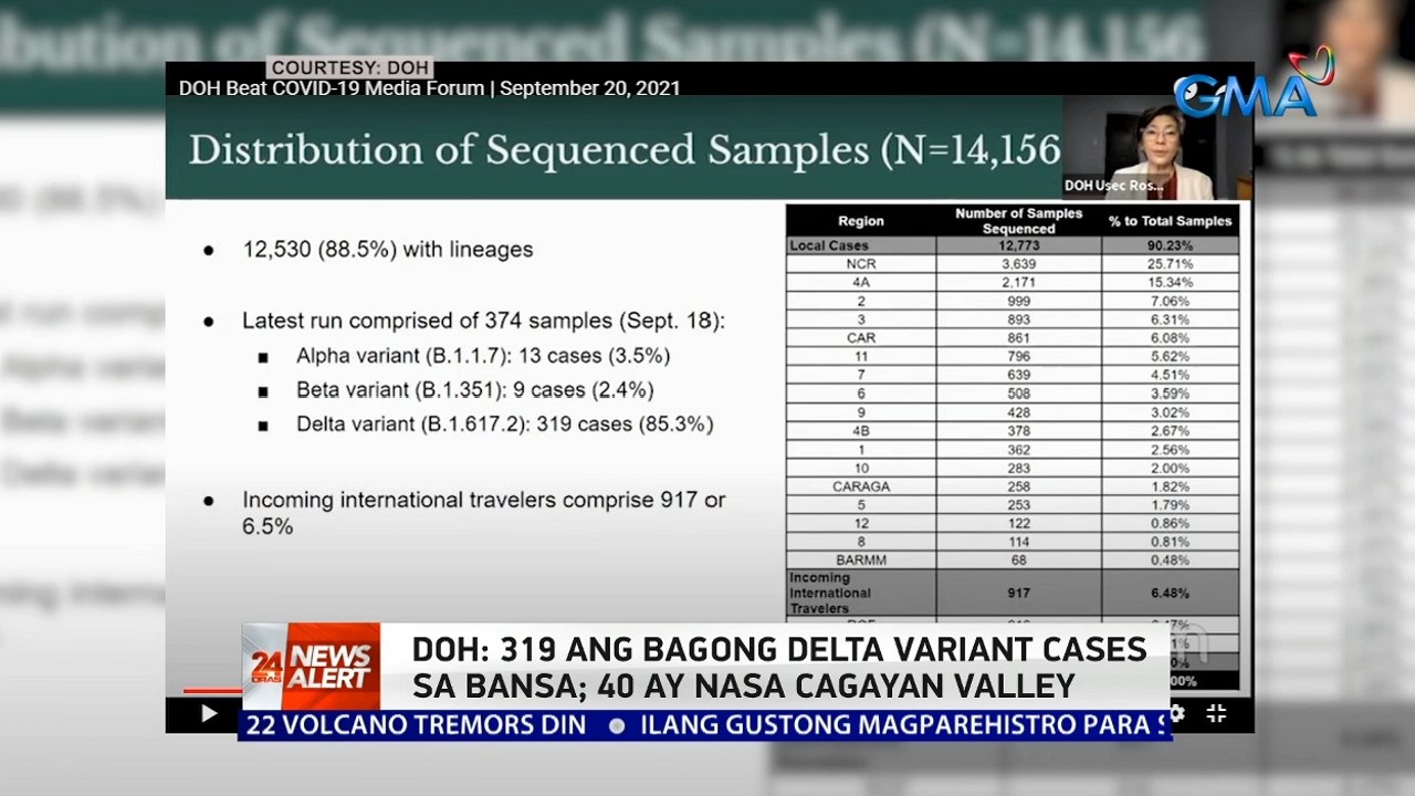 DOH: 319 ang bagong Delta variant cases sa bansa; 40 ay nasa Cagayan Valley | 24 Oras News Alert