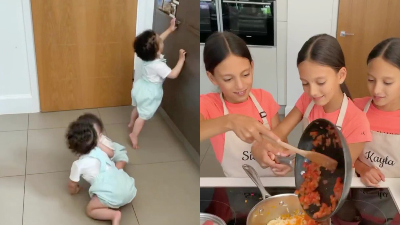 '10 Y/O identical triplets cook delicious meal for 1 Y/O identical triplets '