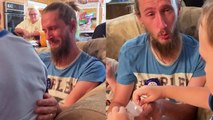 'Excited 6 y/o boy makes stepdad emotional on his birthday by surprising him with adoption papers'