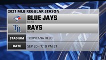 Blue Jays @ Rays Game Preview for SEP 20 -  7:10 PM ET