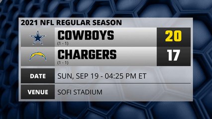 Cowboys @ Chargers Game Recap for SUN, SEP 19 - 04:25 PM ET