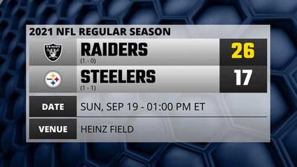 Raiders @ Steelers Game Recap for SUN, SEP 19 - 01:00 PM ET