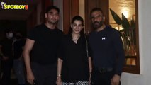 Suniel Shetty Spotted With His Wife Mana Shetty & Kids Athiya Shetty & Ahan Shetty At Bastian