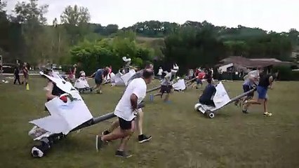 Course de char en carton