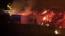 Lava stream destroys house in Spain's La Palma