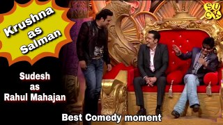 Krushna as salman insulting KRK & Sudesh as Rahul Mahajan | Best insult if KRK | Comedy Nights Bachao |