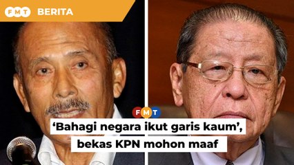 Bekas KPN mohon maaf, kenyataan ‘bahagi negara ikut garis kaum’
