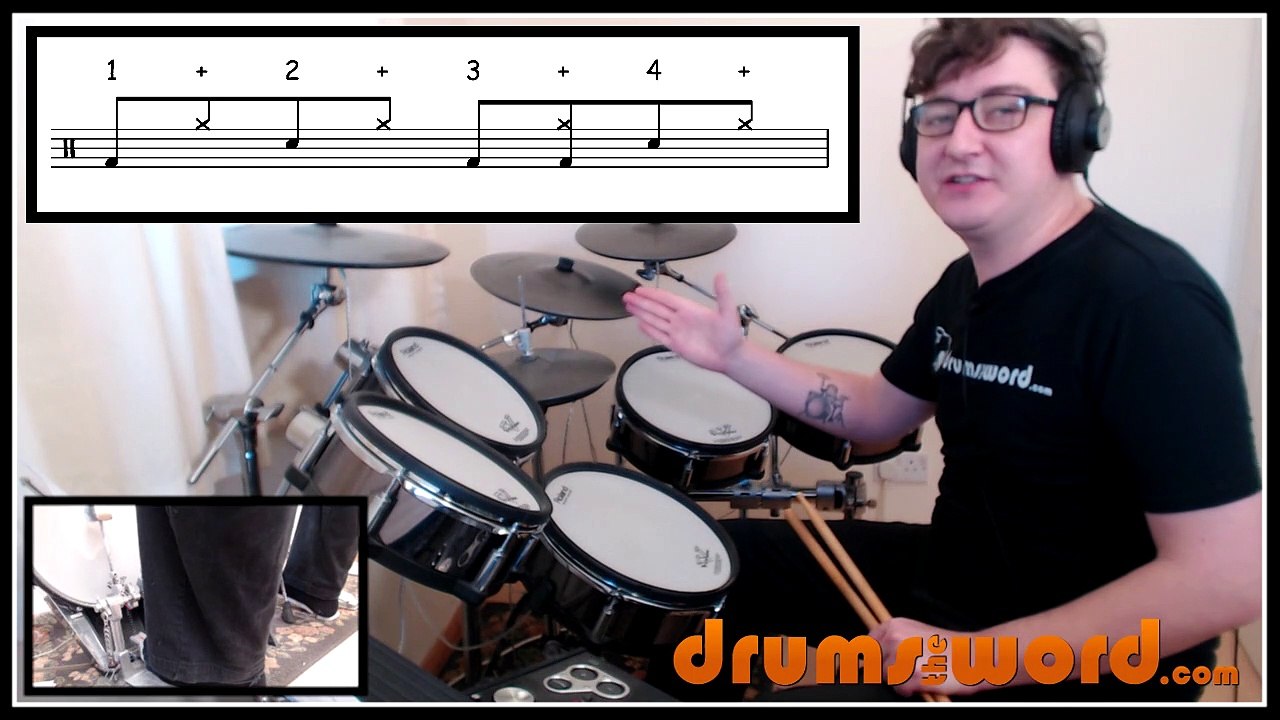 ★ Off Beat Hi-Hat ★ FREE Video Drum Lesson | How To Play DRUM BEAT