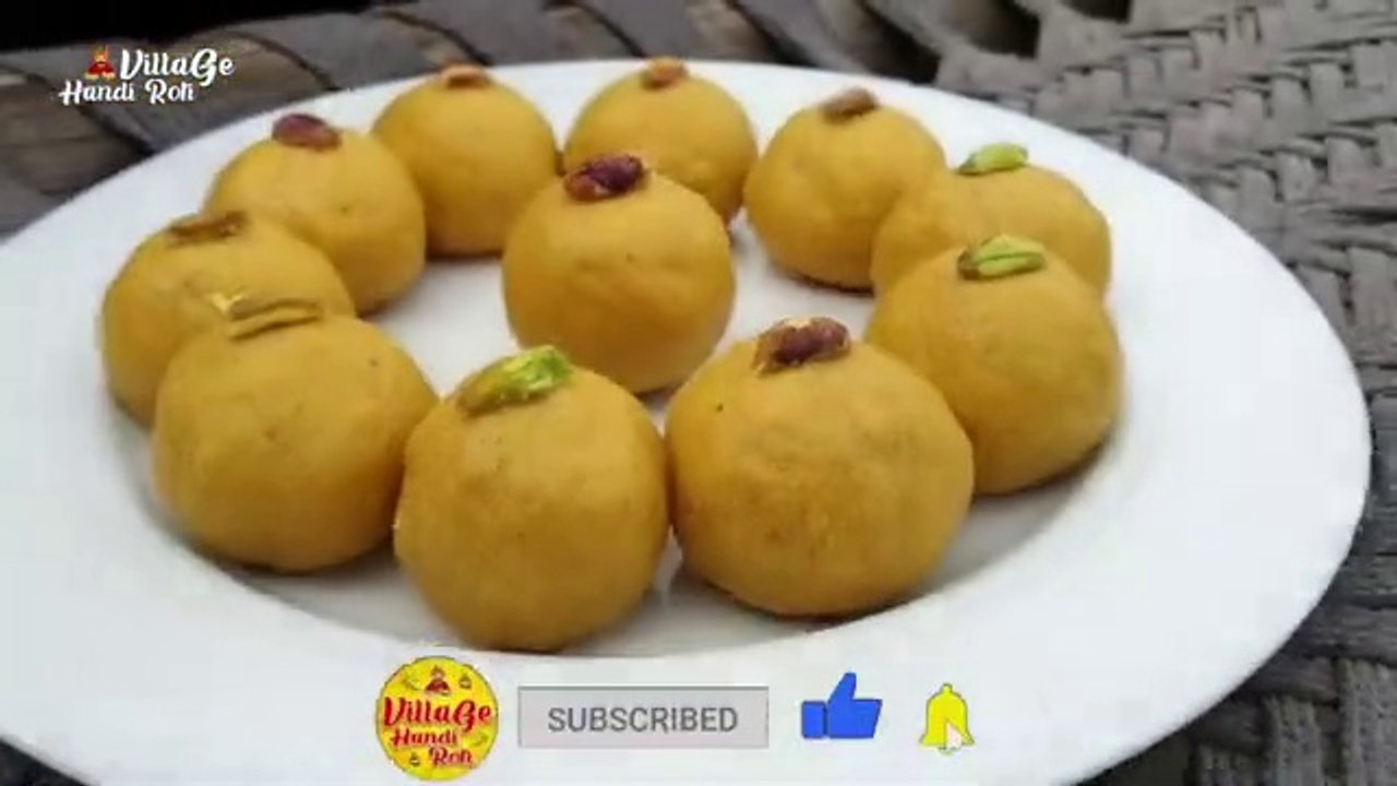 Besan Ladoo Recipe _ Soft Besan Ke Laddu with Tips _ Village Handi Roti Cooking