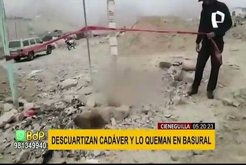 Cieneguilla: hallan restos humanos quemados en basural
