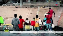Migrantes cubanos y haitianos arriban a Ciudad Acuña, Coahuila