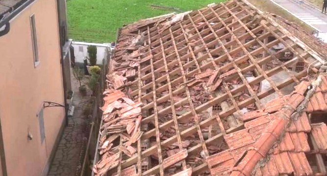 Corte Palasio (LO) - Tromba d'aria danneggia edifici (20.09.21)