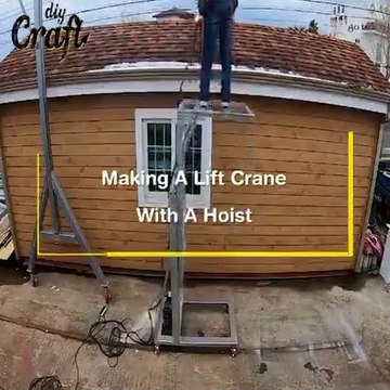 How to Make Crane Lift Build Material Lifting Machine for Building Construction diy minicraft