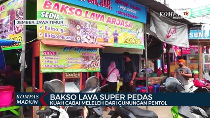 Bakso Lava Super Pedas, Kuah Cabai Meleleh Dari Gunungan Pentol
