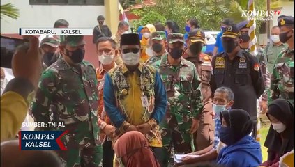 Wakili Panglima TNI, Kasal Pantau Pelaksanaan Serbuan Vaksinasi di Kotabaru