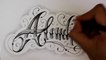 Dibujando lettering ALONDRA LETTERING  Fancy Chicano lettering ✨ - Nosfe Ink Tattoo tatuajes