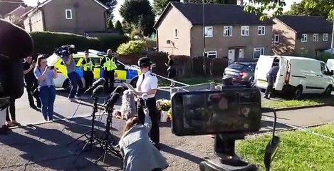 Derbyshire Police Chief Constable Rachel Swann at the scene of the Killamarsh tragedy