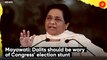 BSP President Mayawati: Dalits should be wary of Congress’ election stunt