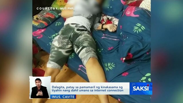 Dalagita, patay sa pamamaril ng kinakasama ng tiyahin nang dahil umano sa internet connection | Saksi