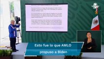 Esta es la carta que AMLO envió al presidente Biden en la que propone ayudar a 330 mil migrantes