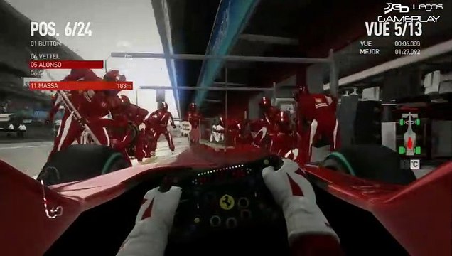 F1 2010: Gameplay: Montmeló - Entrando en boxes