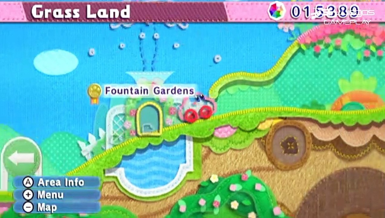 Kirby's Epic Yarn: Gameplay: Cataratas Arcoiris