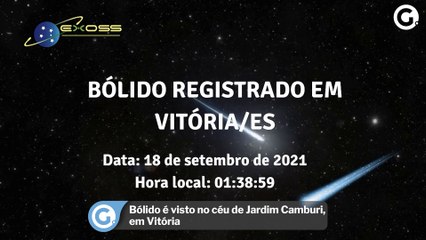 Bólido é visto no céu de Jardim Camburi, em Vitória