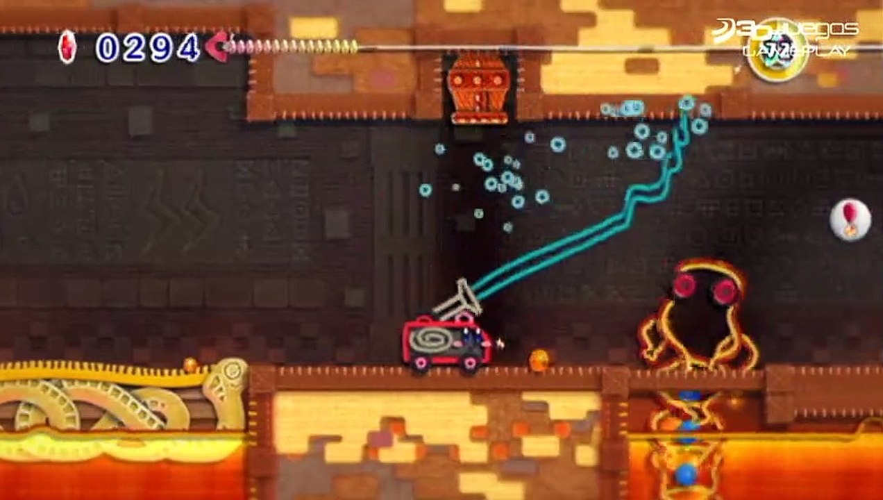 Kirby's Epic Yarn: Gameplay: Bombero textil