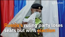 Russia's ruling party loses seats but wins election