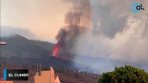 El Cumbre Vieja ruge con fuerza a última hora de la tarde